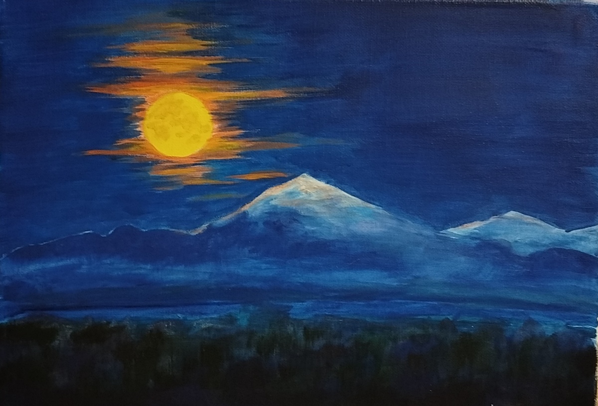 По фотографии Ангела. Пятигорск. Ночь.