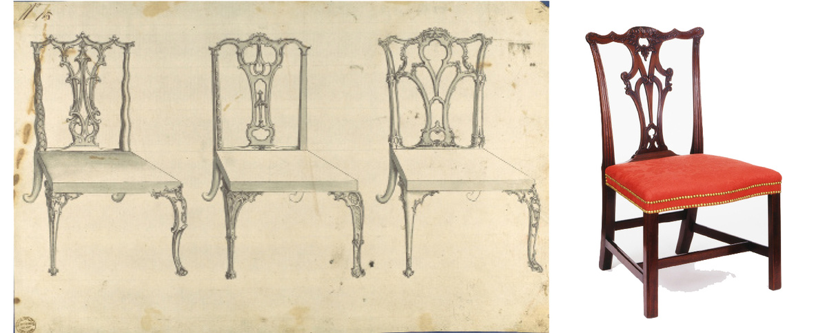  Проекты Т. Чиппендейла;  Стул 1754–1780 гг.