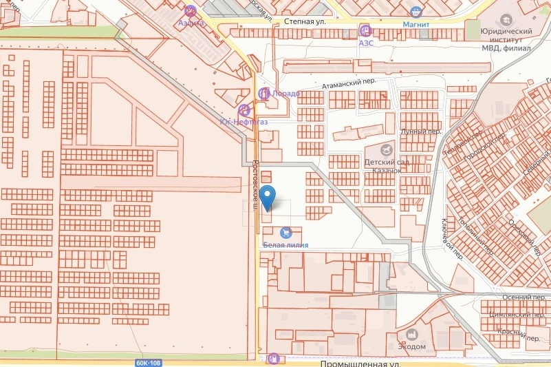 Большая часть участков (левая часть кадастрового плана города) до сих пор пустует