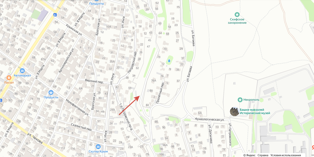 Это место на карте Симферополя