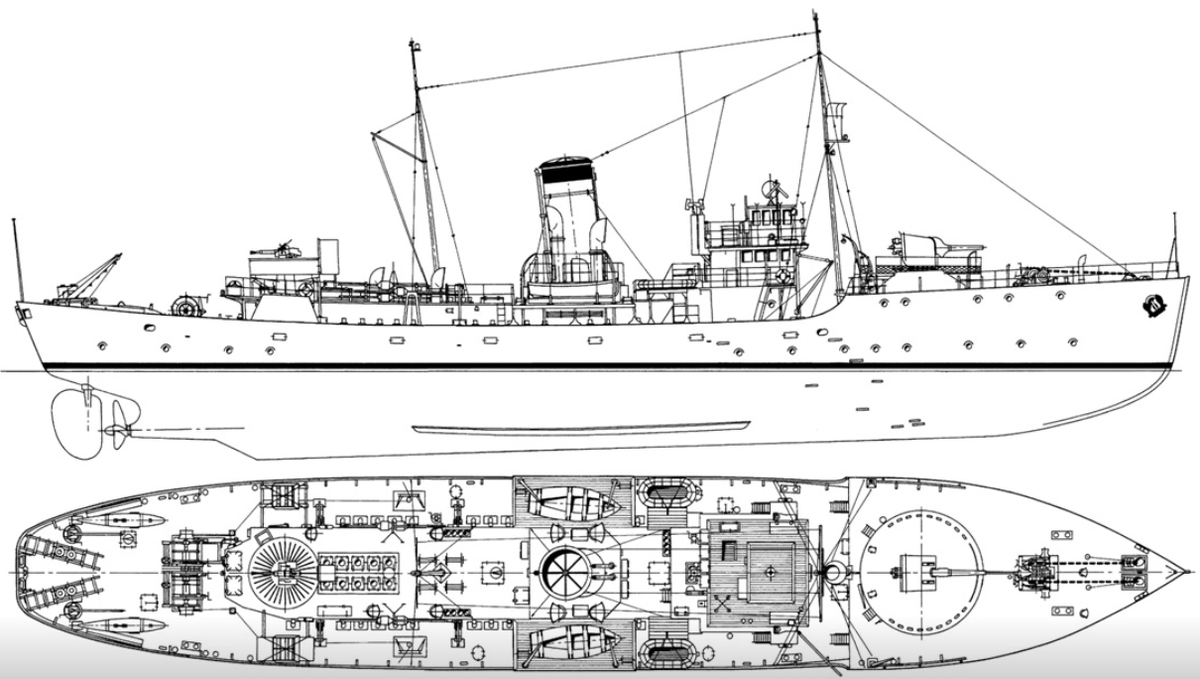 Британский корвет типа "Флауэр"