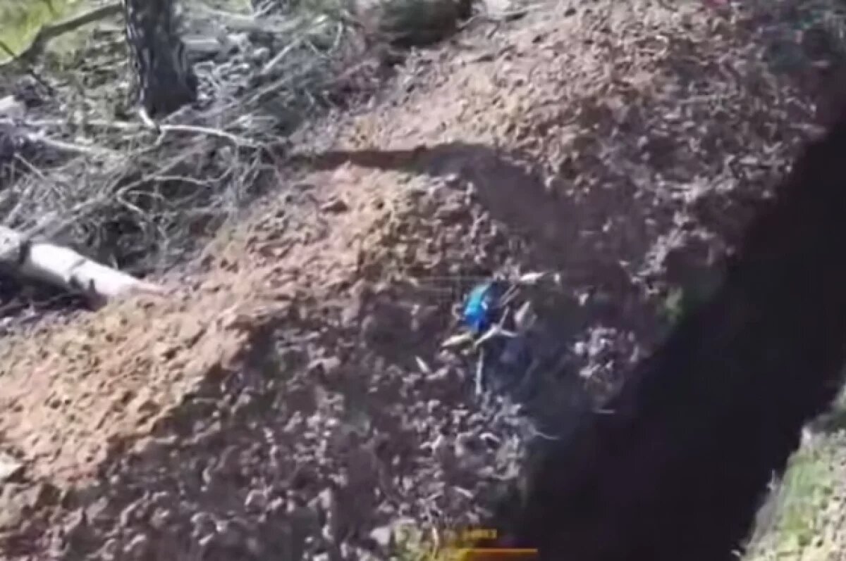    Российский БПЛА сбил круживший над окопами дрон ВСУ, перерезав ему кабель