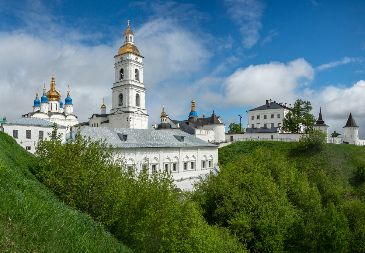 вид на рентерею и часть стены Тобольского кремля