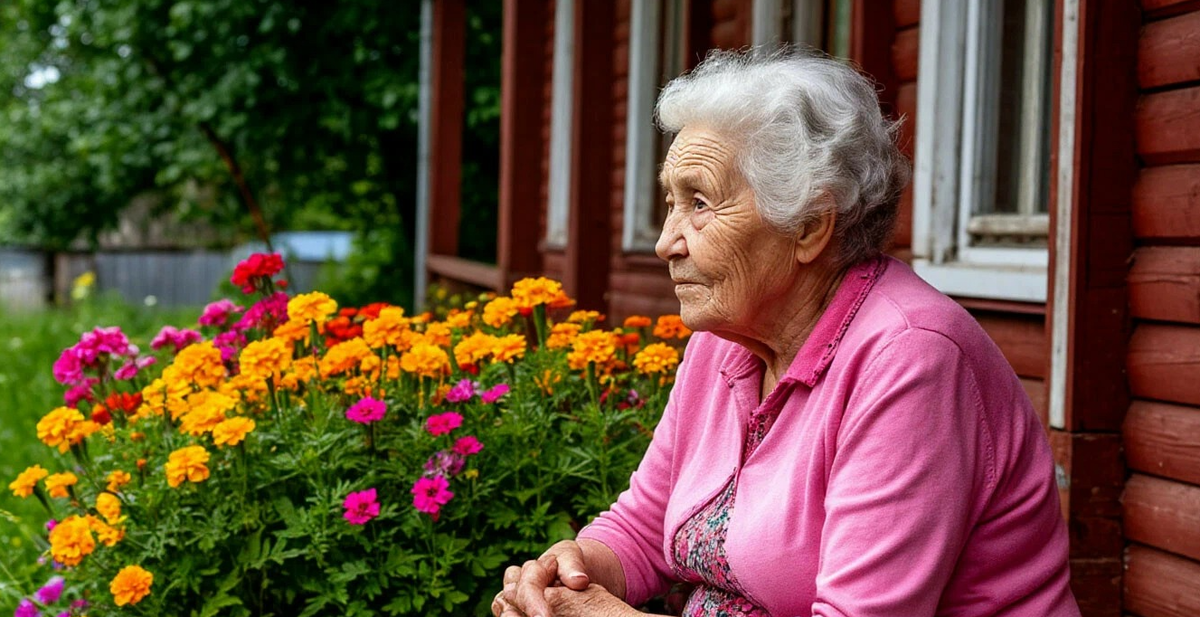 Мария Петровна сидела на крыльце своего дома в деревне Лесное и смотрела на выгоревшие грядки.