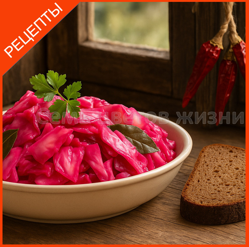 Та самая квашеная капуста по-СССРски: яркая, хрустящая и невероятно вкусная – готова к подаче!