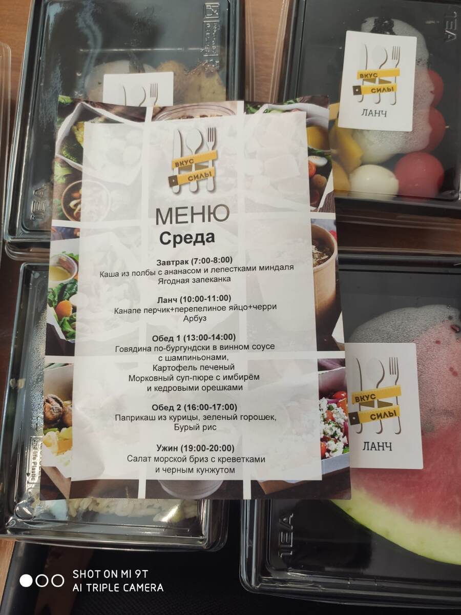 Вот такое меню только на один день 1400 ккал