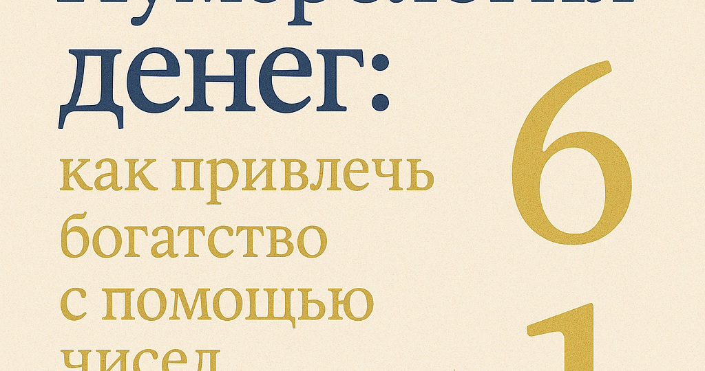 Нумерология денег: как привлечь богатство с помощью чисел