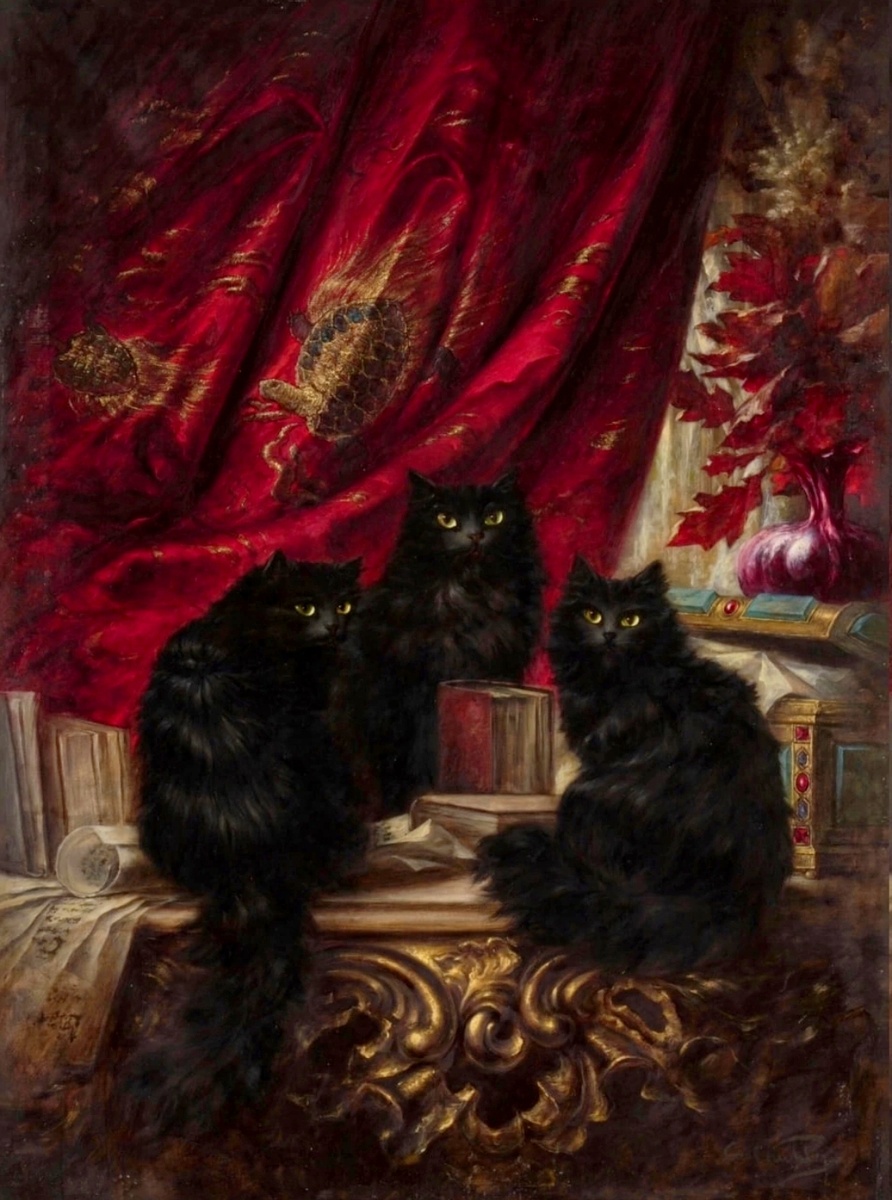 Три кота. Художник Карл Калер