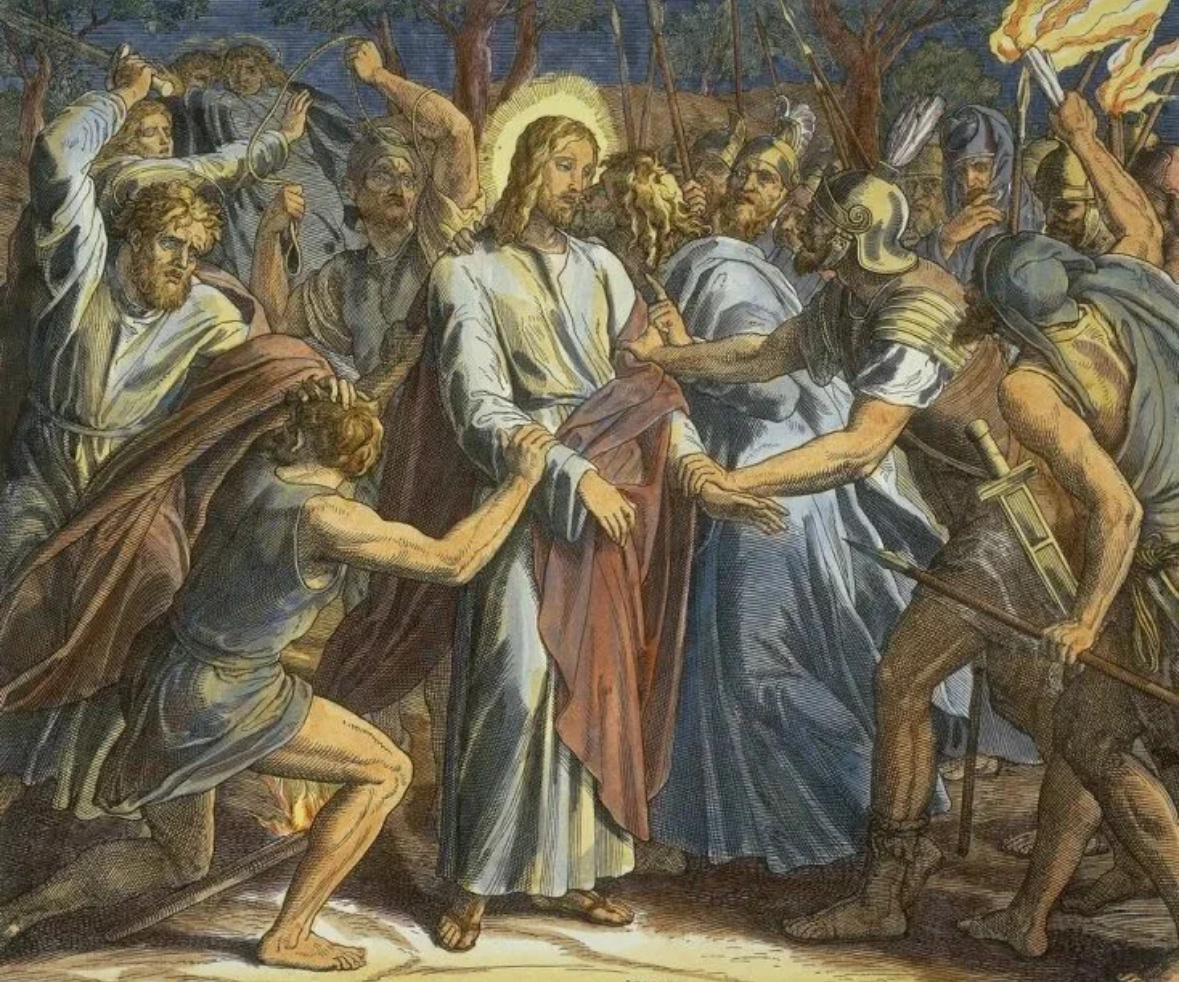 Взятие Христа под стражу- Фреска в Капелле Скровеньи (1305)