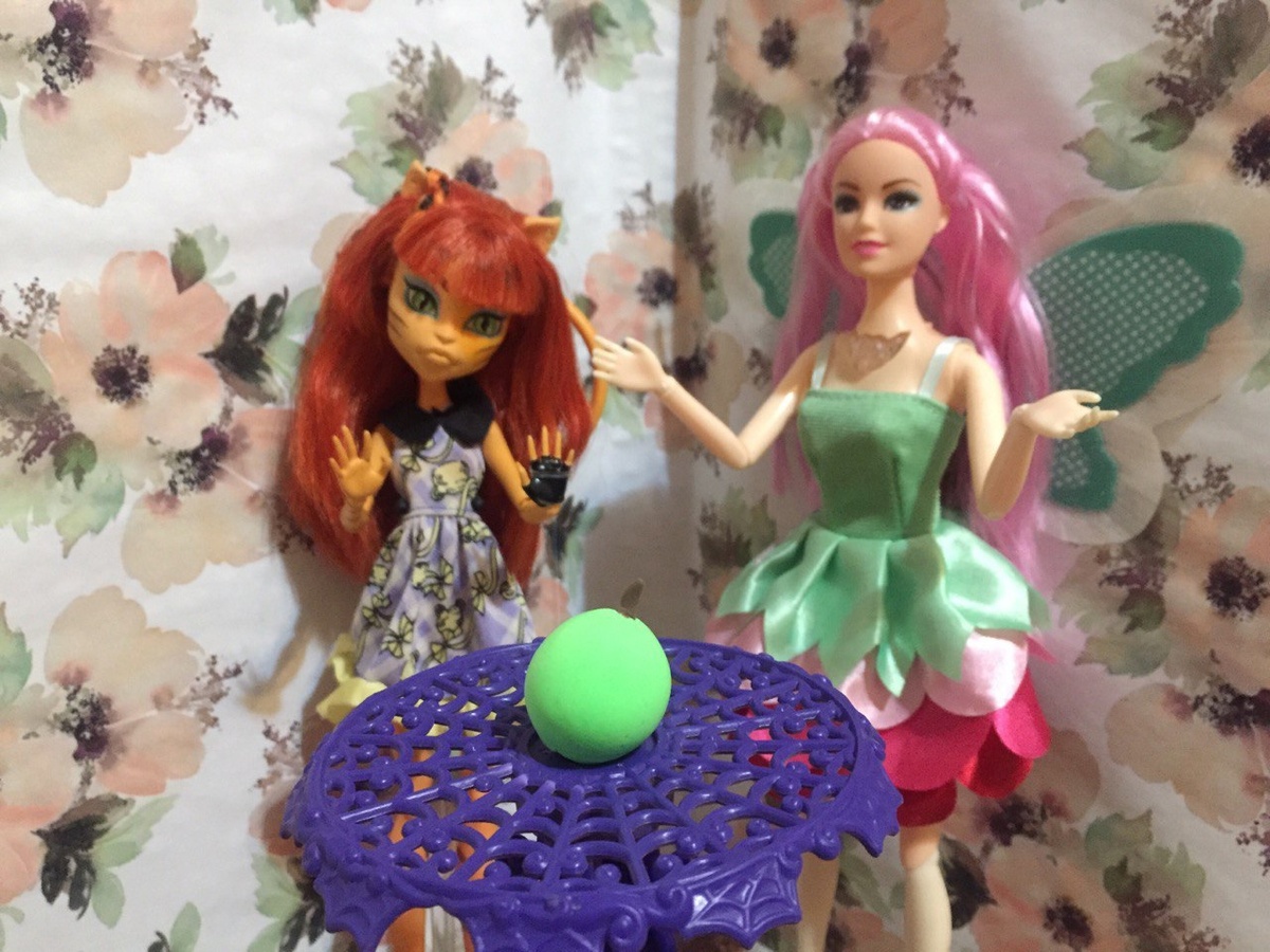 У Саны получилось большое яблоко, зачёт сдан.