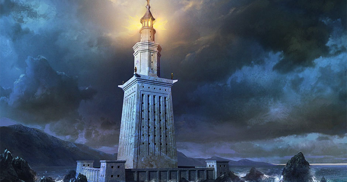 Александрийсий маяк. Во всяком случае так его представляют художники. Взято: Яндекс.Картинки