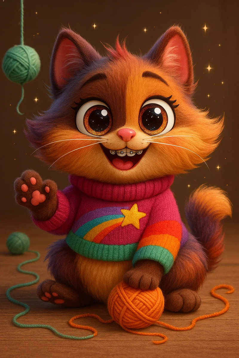 Кошка-Мейбл — иллюстрация создана по моему авторскому запросу с помощью искусственного интеллекта.