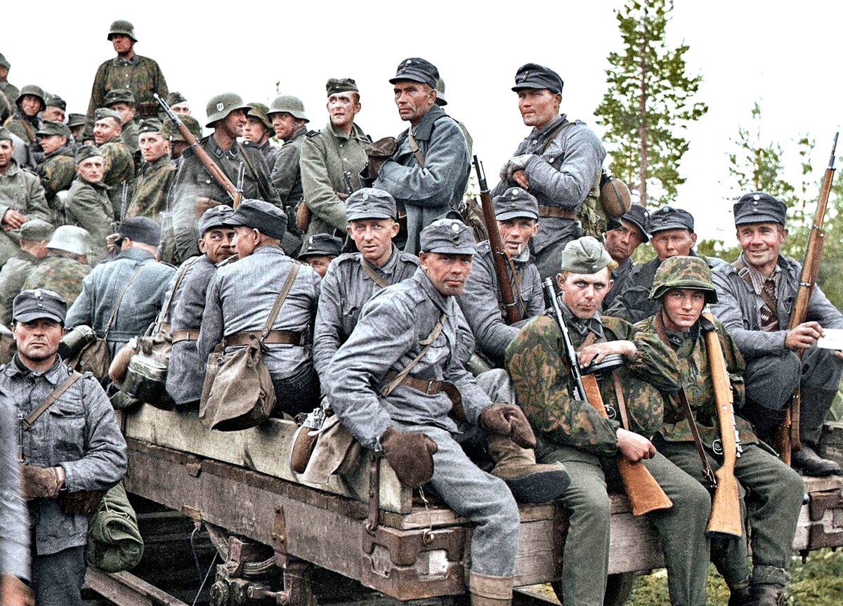 Финский 3-й армейский корпус формально подчинялся немецкому командованию, а вся страна была разделена на зоны ответственности между союзниками.