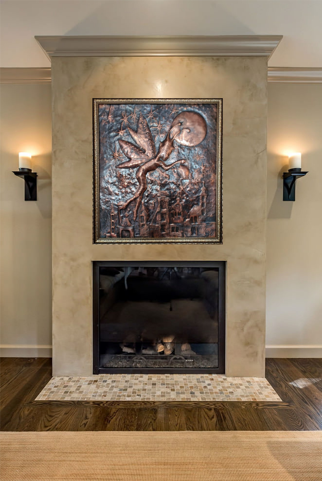 В интерьере.Чеканка . Панно ."Светлячок".  Медь. 60 х 75 Иркутск 2024 г. 