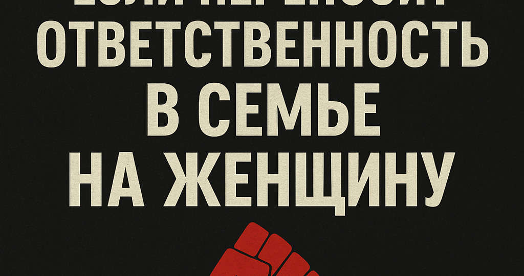 Что теряет мужчина, если переносит ответственность в семье на женщину