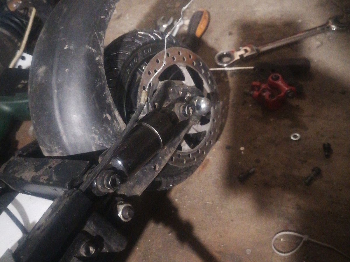 После того как развернул моторколесо 