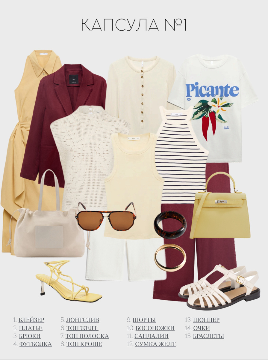 Гардеробная капсула с льняным костюмом - идеальный вариант для городского лета.