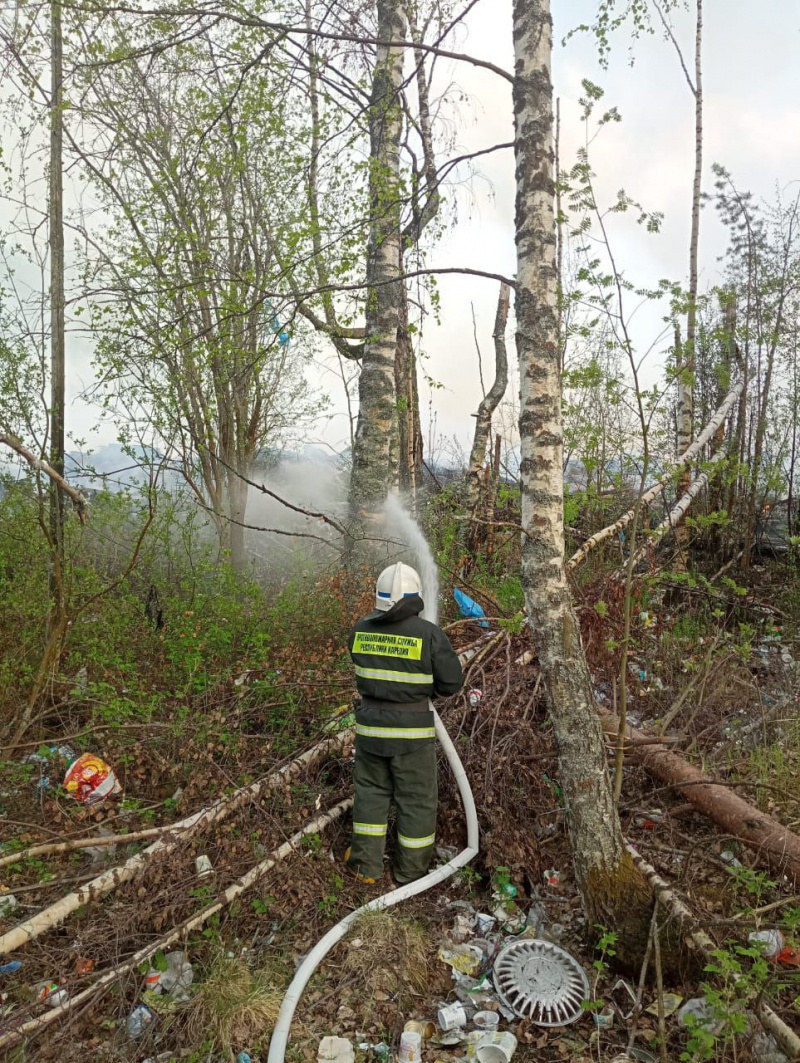    Свалка мусора горела на севере КарелииГоскомитет Карелии по безопасности