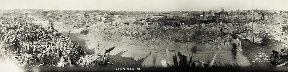 Панорамный снимок Камбре, Франция. 1919 год