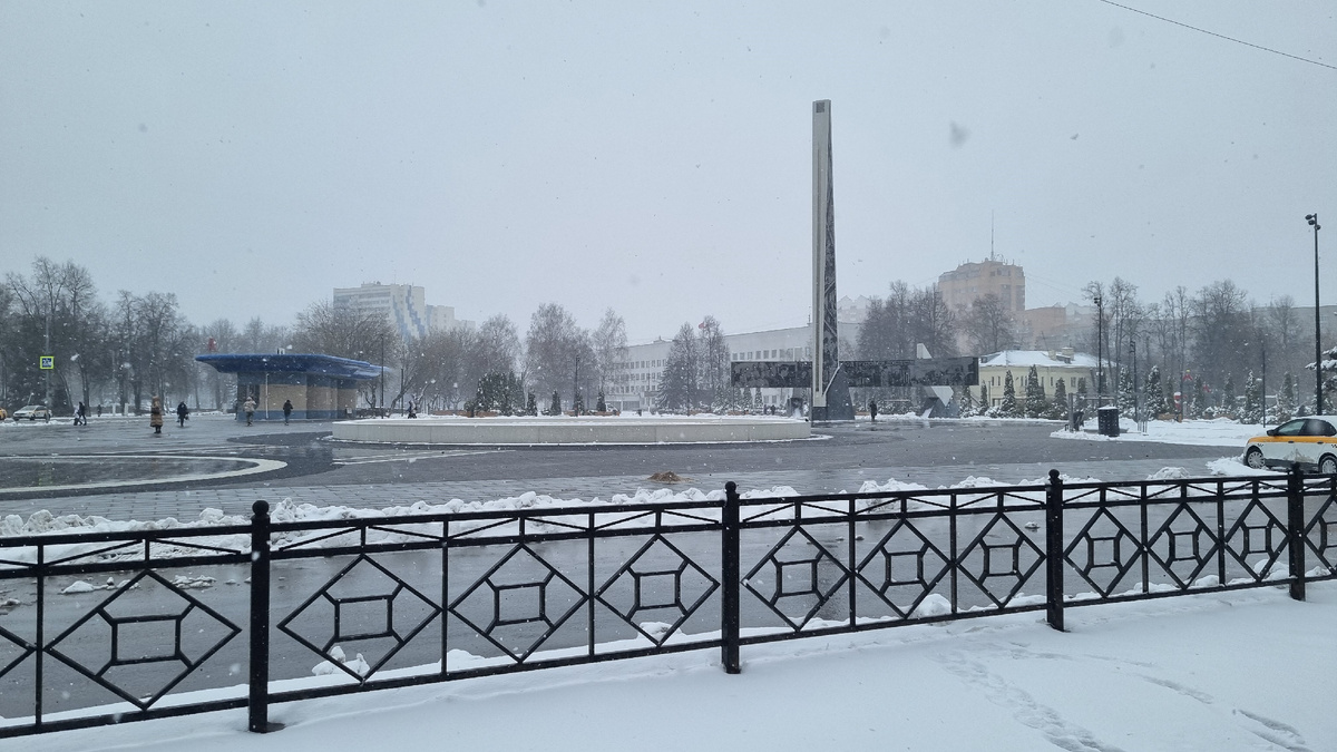 На фото: площадь Ленина в центре Подольска