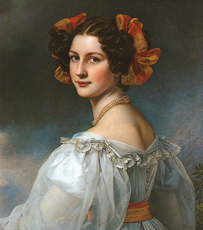 Йозеф Штилер. Портрет Августы Строби, 1827 год.