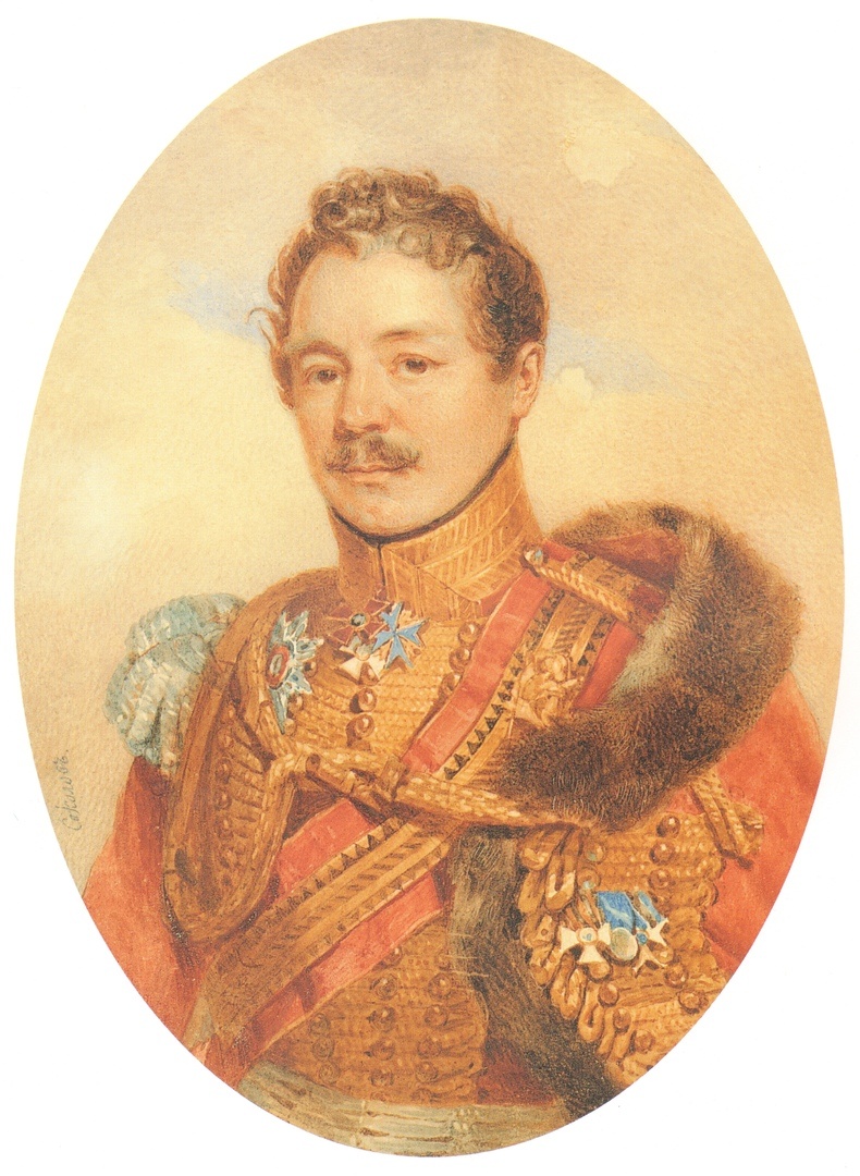 Василий Васильевич Левашов, 1820-е (акв. П. Ф. Соколова)