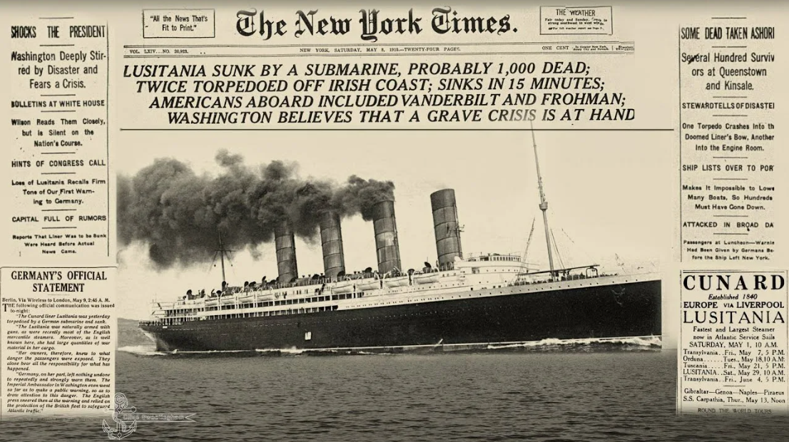 Крушение, затмившее «Титаник». Подробности происшествия с лайнером «Лузитания»