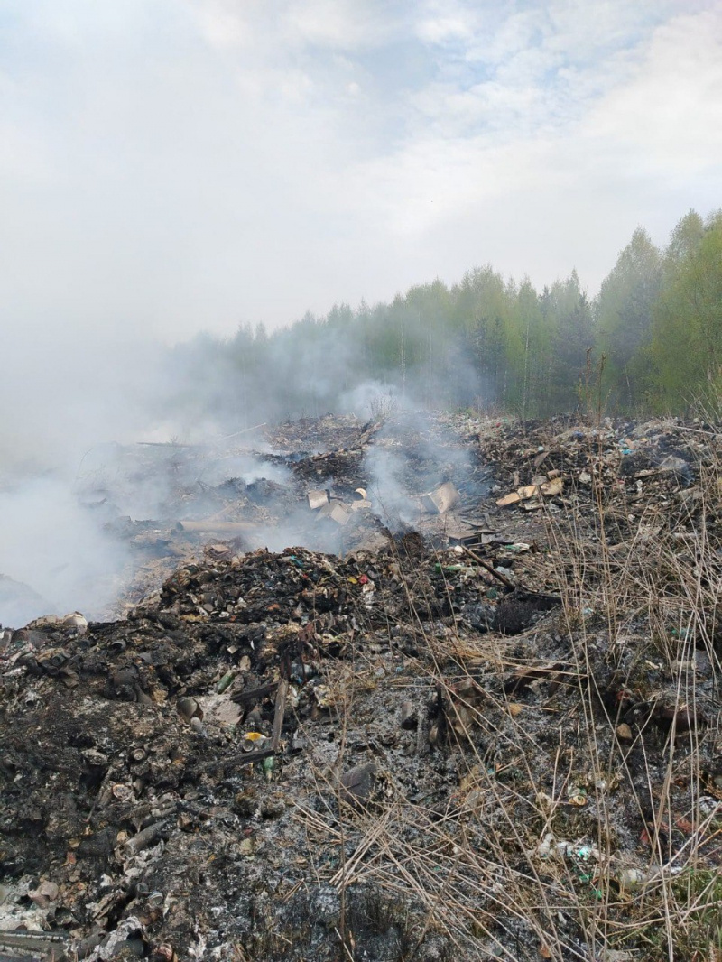    Дым окутал тлеющую свалку на севере КарелииГоскомитете Карелии по безопасности