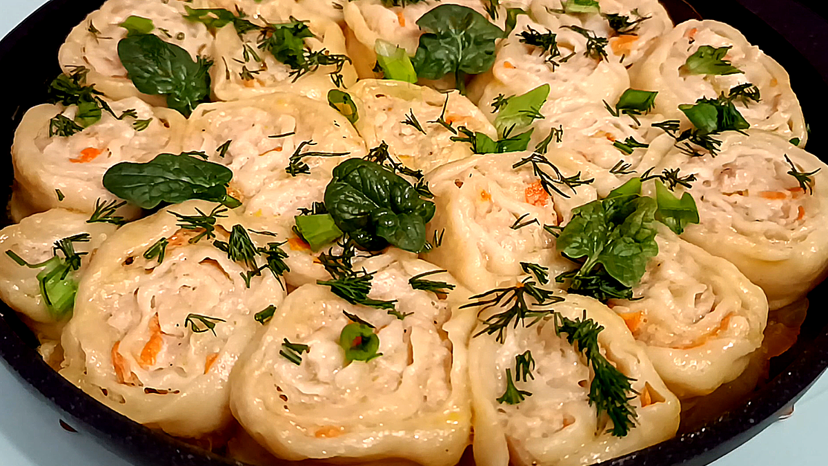 ⭐ Мясные штрули на сковороде - отличная идея для обеда или ужина