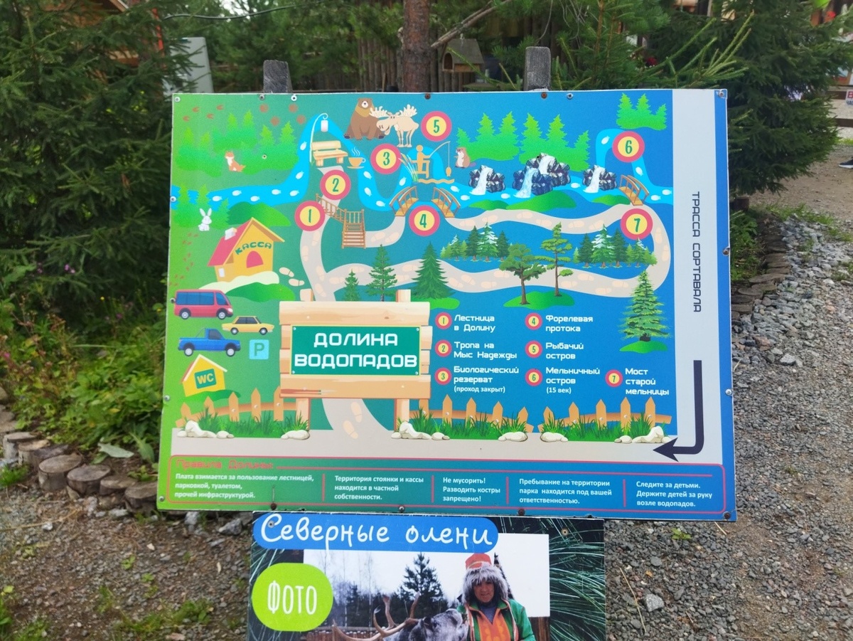 Карта парка. Фото автора.