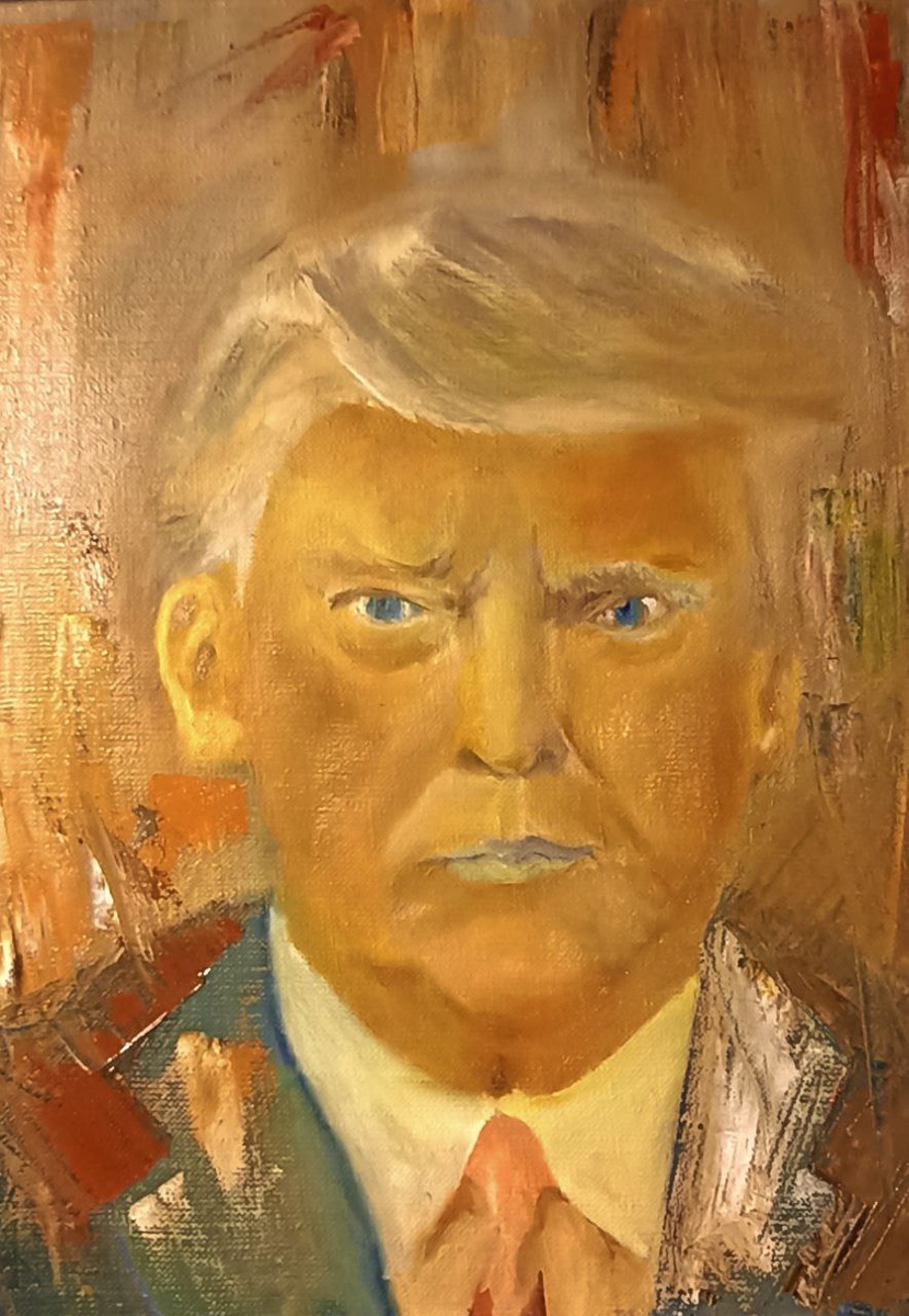 Трамп, Холст, масло 25х35, 2025 г.