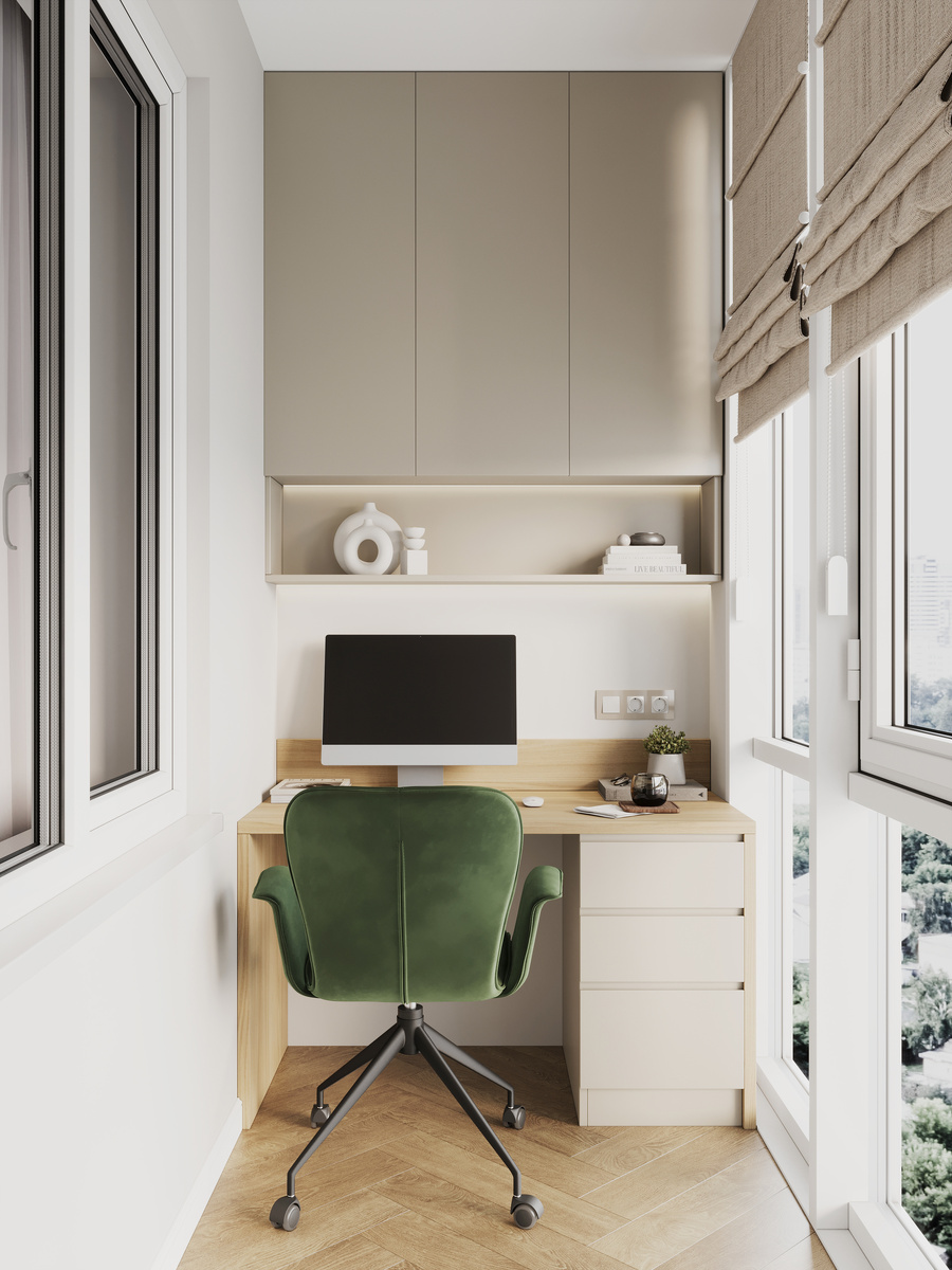 Визуализация кабинета в проекте Анны Акопян