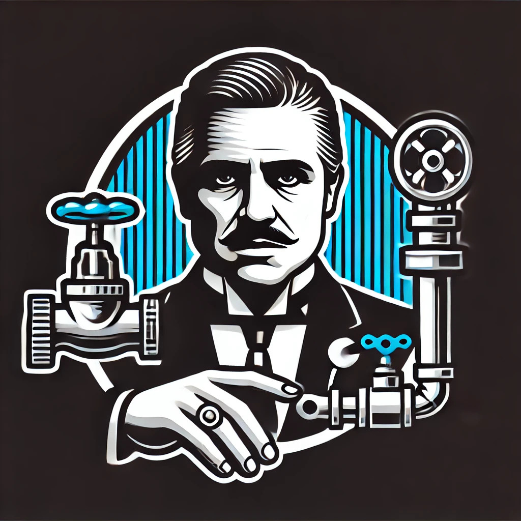 Логотип бренда "Крестный Сантехник" одноименного магазина