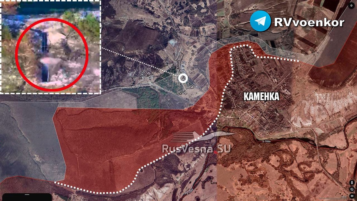    Карта боевых действий с Telegram-канала "Операция Z: Военкоры Русской Весны"