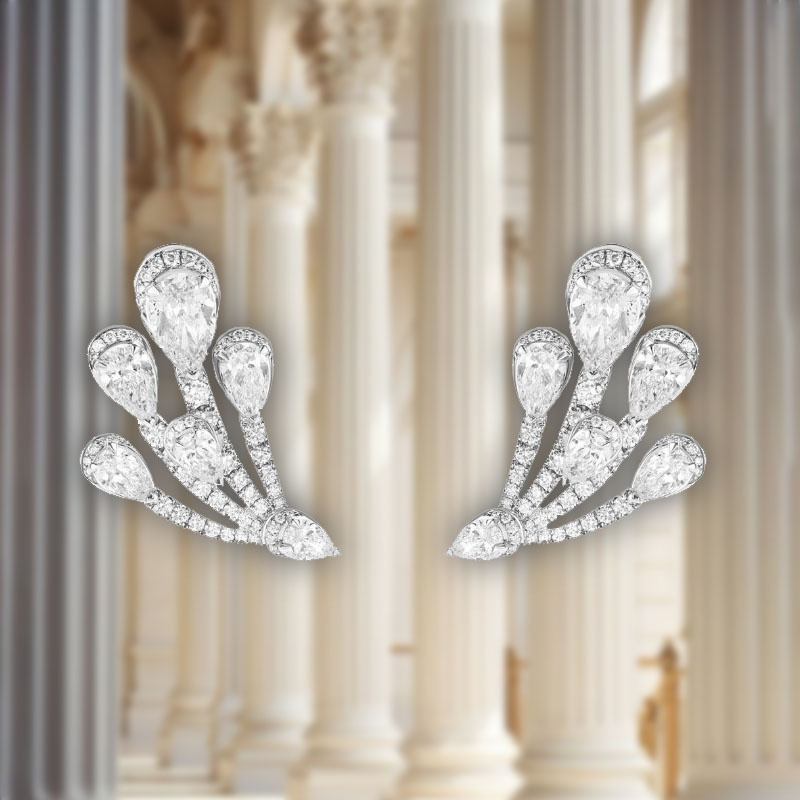 Серьги Graff Duet из белого золота с бриллиантами