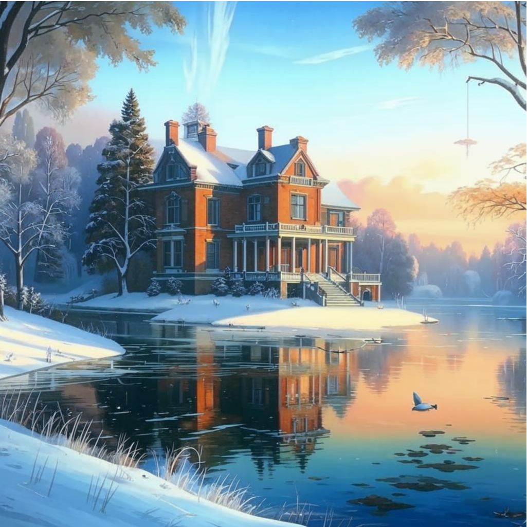 Вот в этом доме прятался Кузар... Изображение сгенерировано ИИ Кандинский.