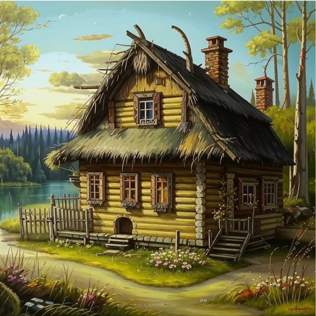 Домик, по мнению ИИ Кандинского, где находилась резиденция ведичей в Набережных Челнах