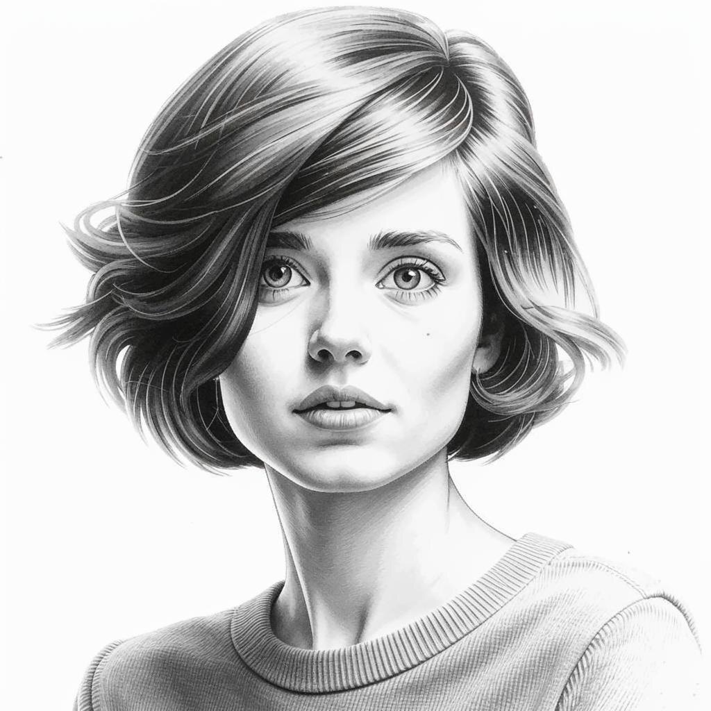 Интеллигентная женщина с короткой стрижкой