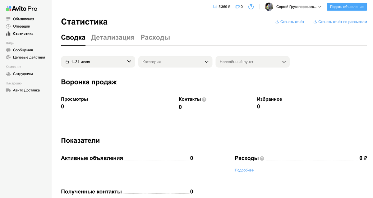 Нулевая статистика профиля