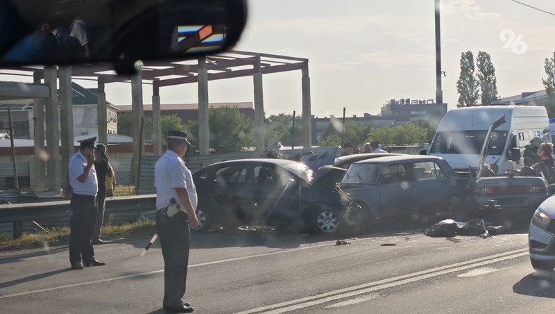    ДТП на трассе в Невинномысске Фото: ИА «Победа26»