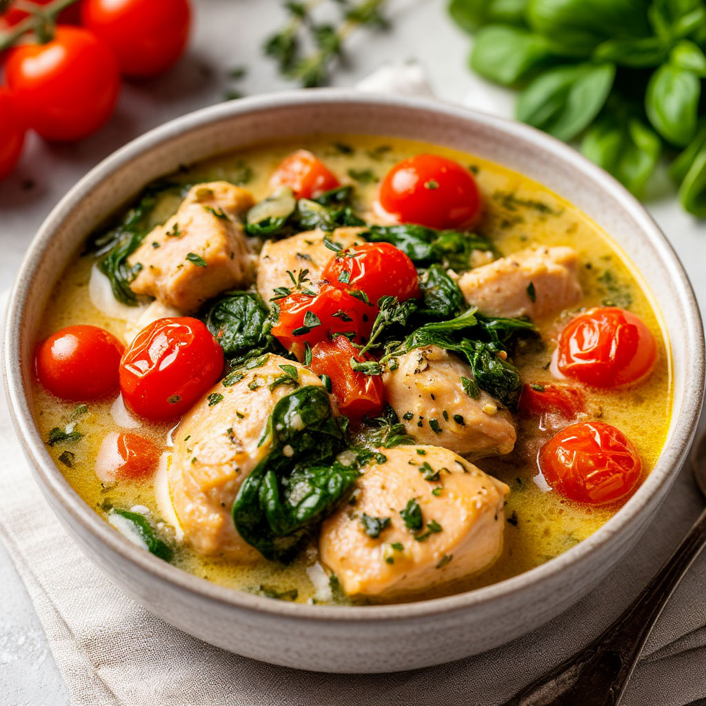 Сливочное куриное рагу
