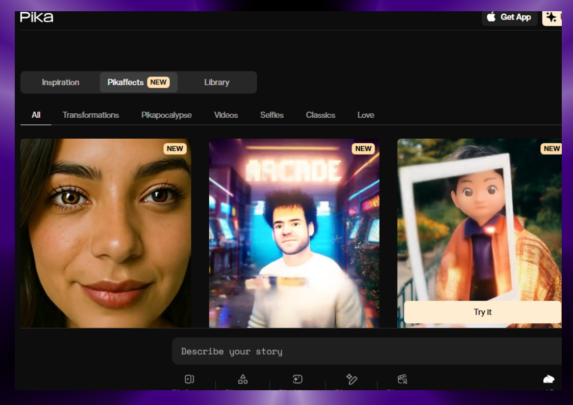 Скриншот с сайта Pika.art