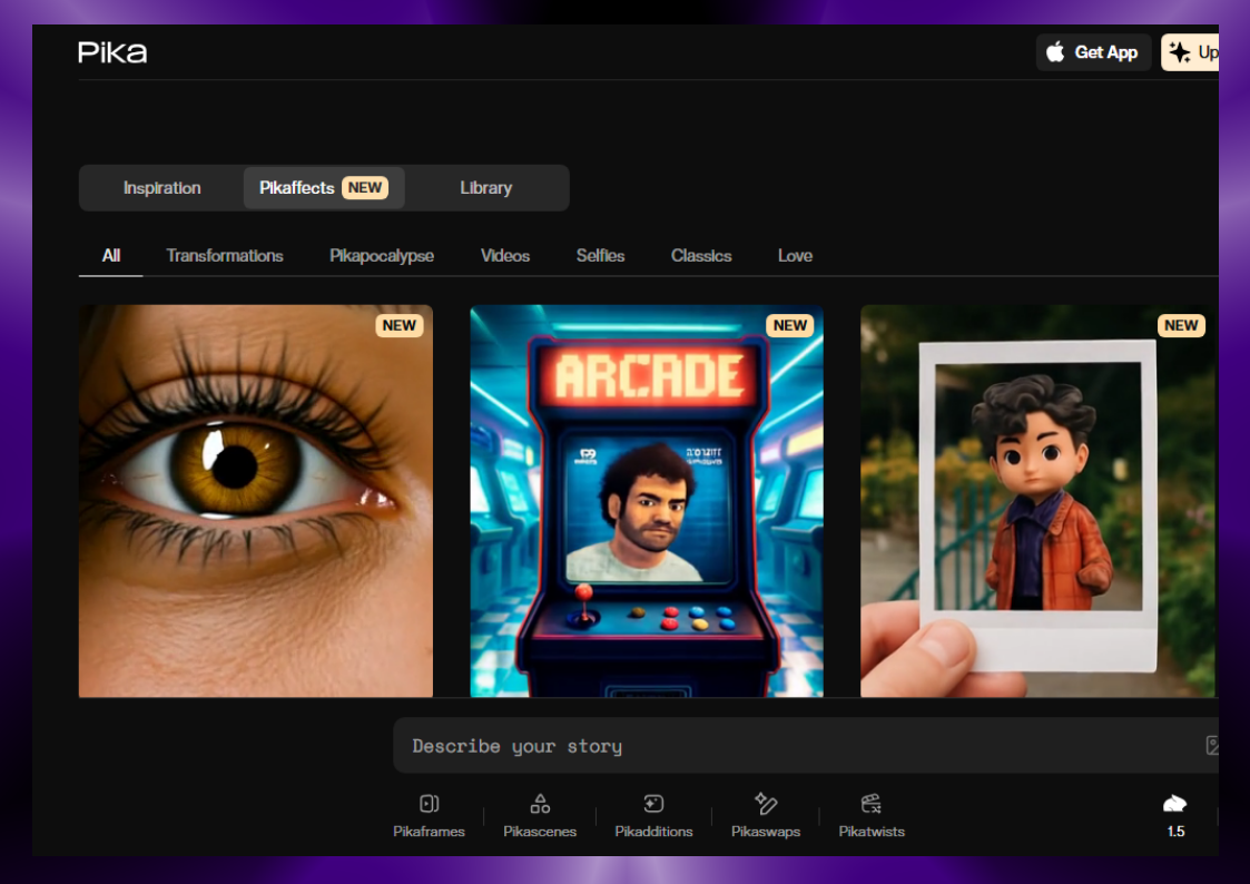 Скриншот с сайта Pika.art