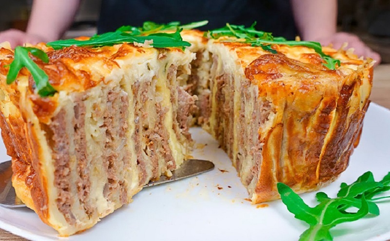 Ленивый пирог из лаваша с фаршем: вкусно, быстро, сочно 