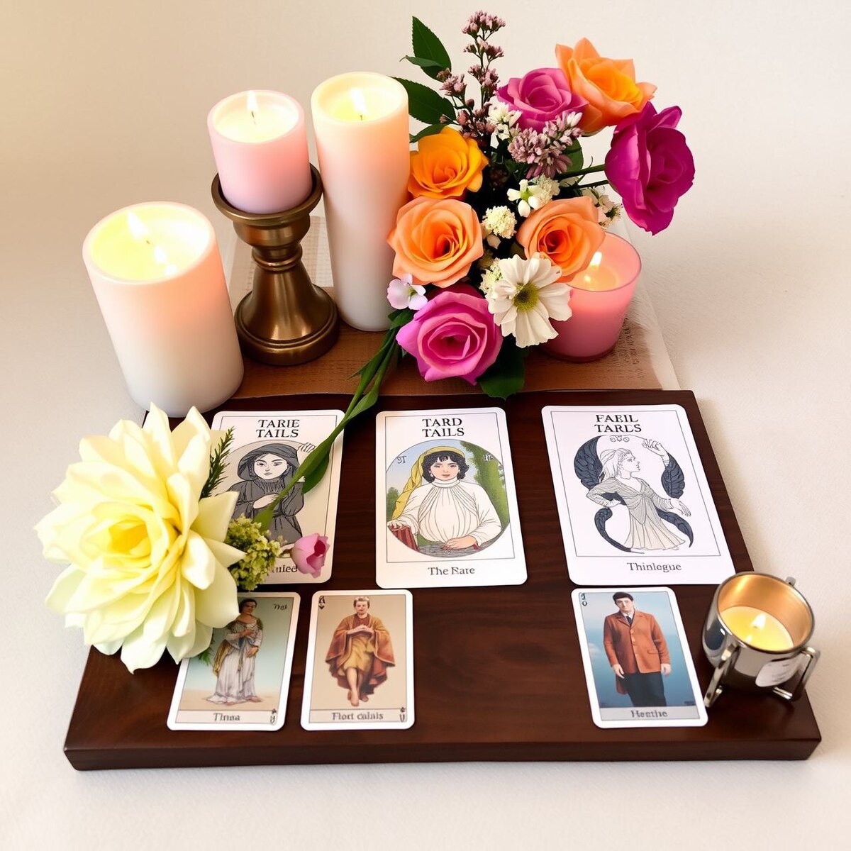 Гадание на картах. Иллюстрация сгенерирована нейросетью