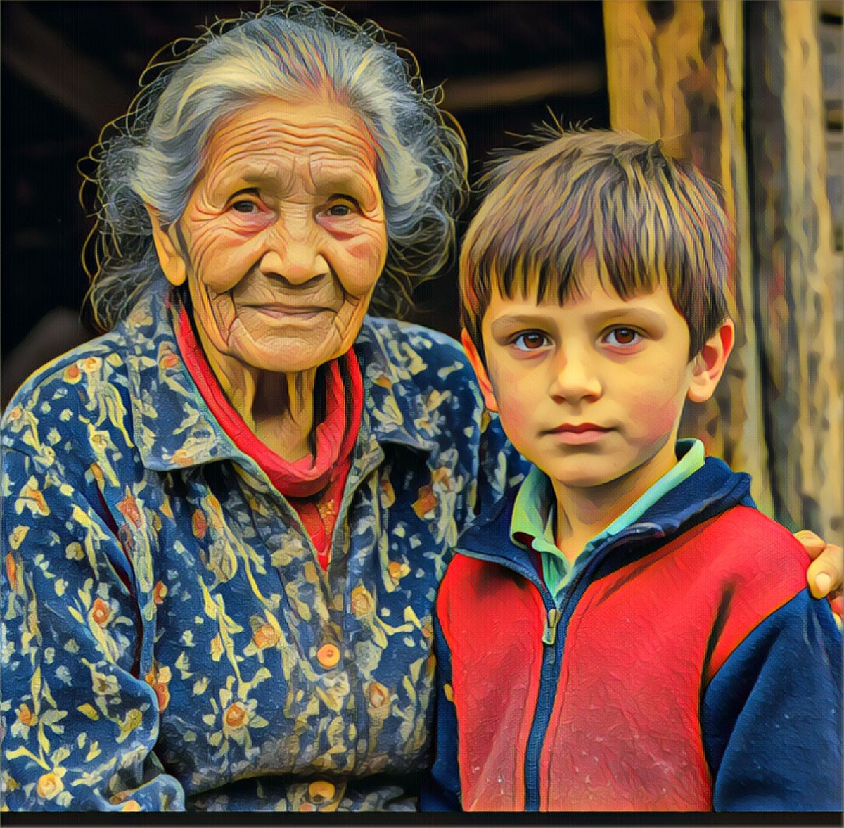 Дима в деревне у бабы Лизы