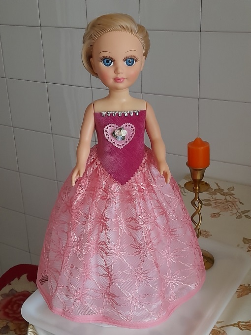 Бальный наряд для куклы Анастасии - "Вишнёвое веяние вечера". Май, 2025. 