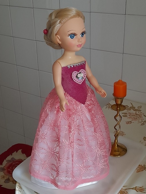 Бальный наряд для куклы Анастасии - "Вишнёвое веяние вечера". Май, 2025. 