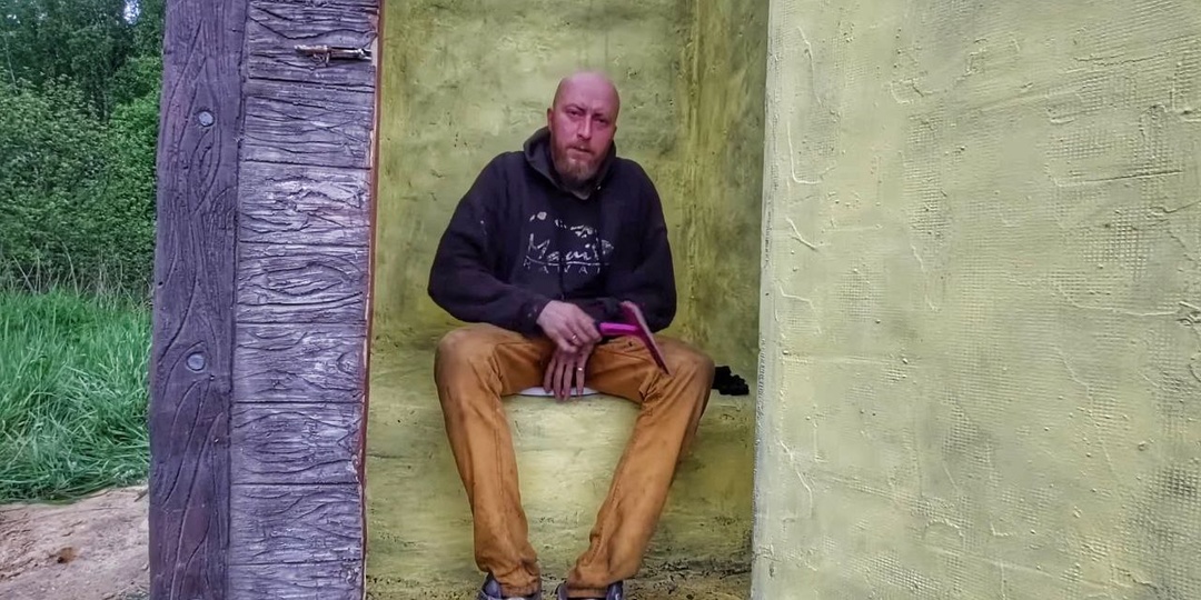 Дачный туалет из экструдированного пенополистирола, без каркаса! Туалет без запаха и с панорамной крышей...