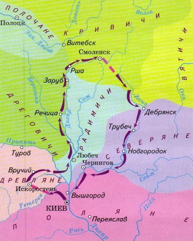 Один из маршрутов сбора дани или полюдья